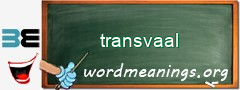 WordMeaning blackboard for transvaal